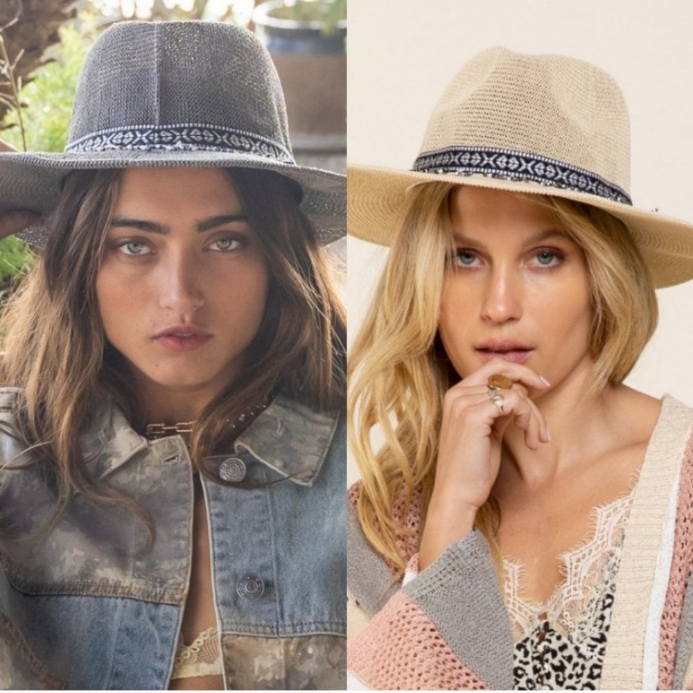 10467 POL Woven Homburg Hat